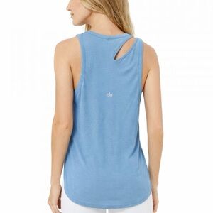 Alo Yoga Ribbed Peak Tank Top Blue